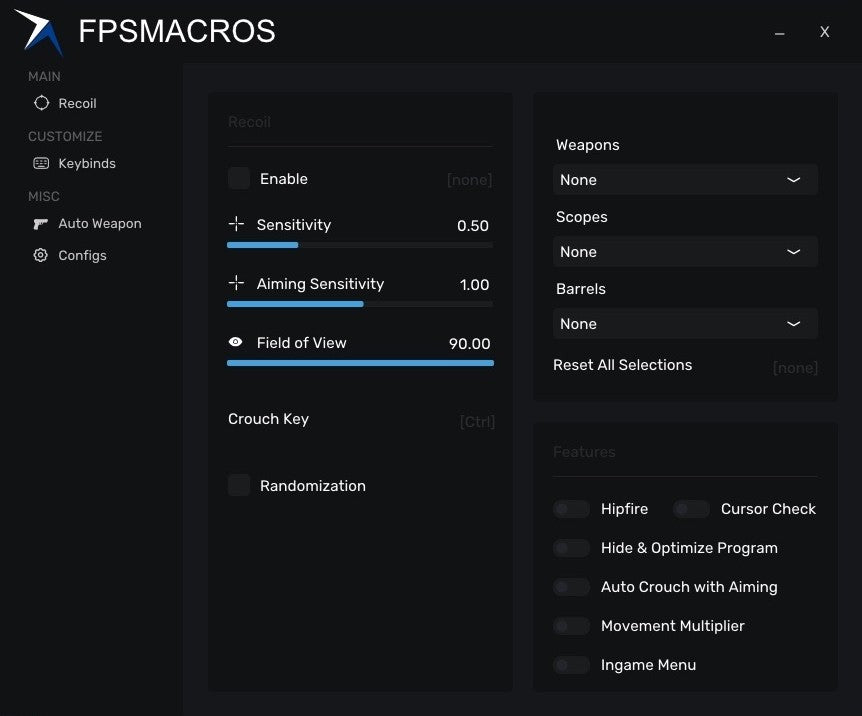 FPSMacros© Rust No Recoil App